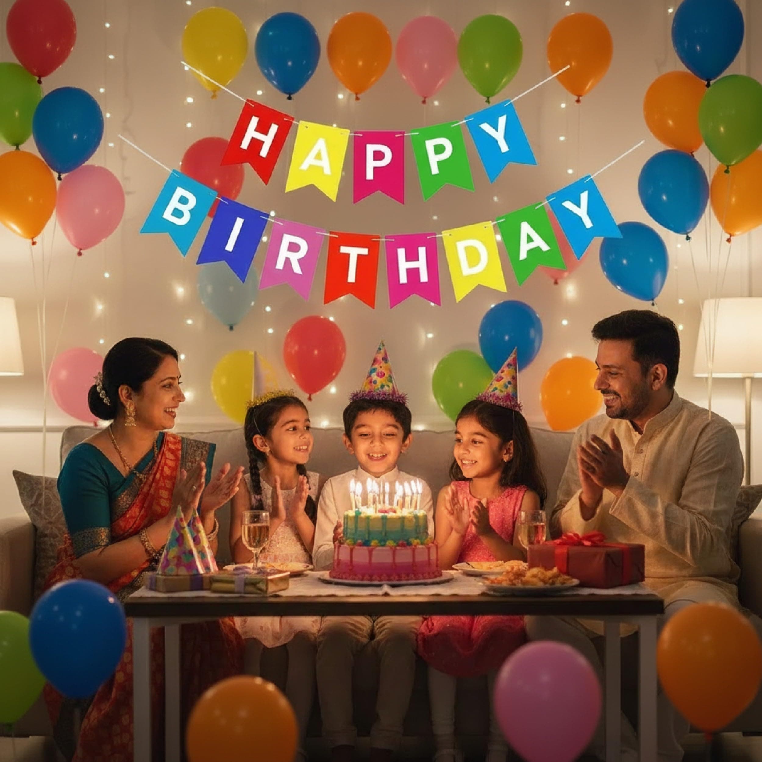 Balloonistics Happy Birthday Banner + 25 Balloons Party Set - Birthday Room Decoration Kit, Photo Booth Backdrop, Cake Table Decor, Party Supplies for Kids, Adults, Anniversary, Celebrations thumbnail 2