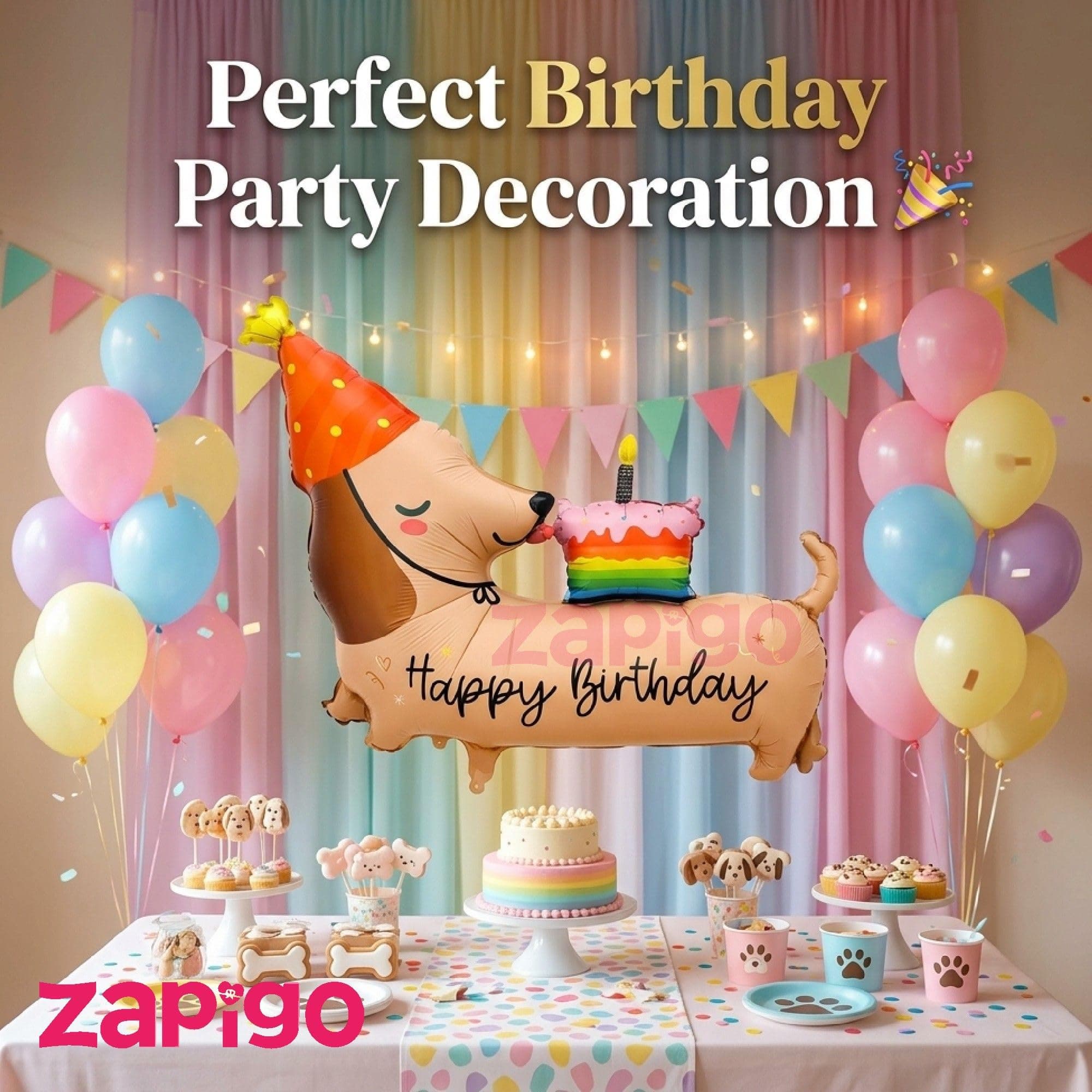 Balloonistics Dashhound Happy Birthday Balloon thumbnail 4