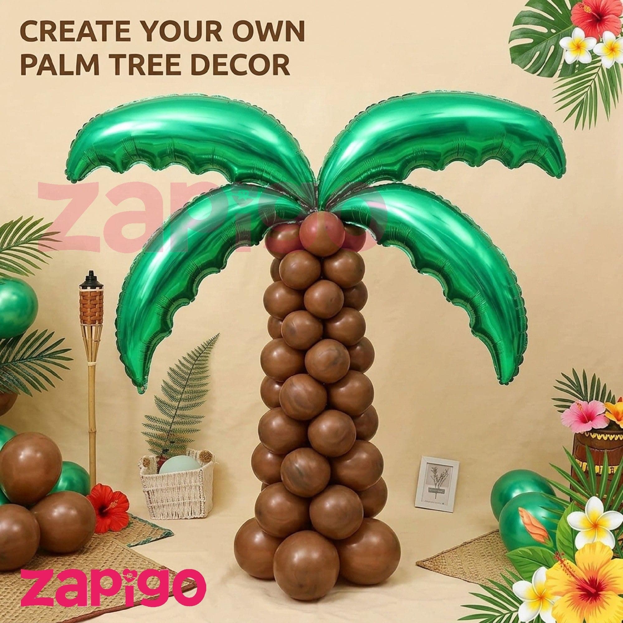 Balloonistics Large Palm Leaf Foil Balloon Pack Of 1 thumbnail 5