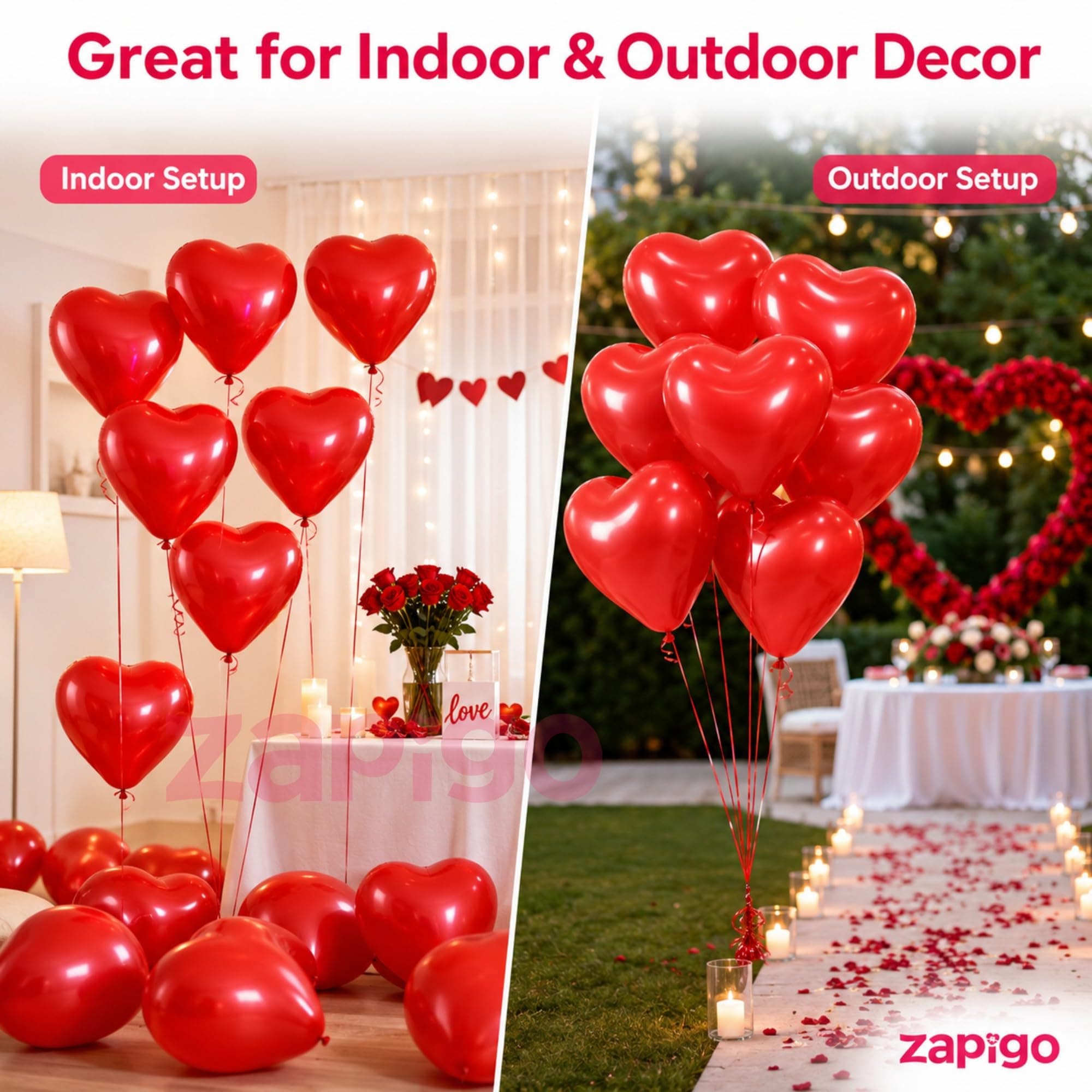 Balloonistics Red Latex Balloons – Pack of 50 Party Balloons for Birthday, Wedding & Celebration Decorations thumbnail 7