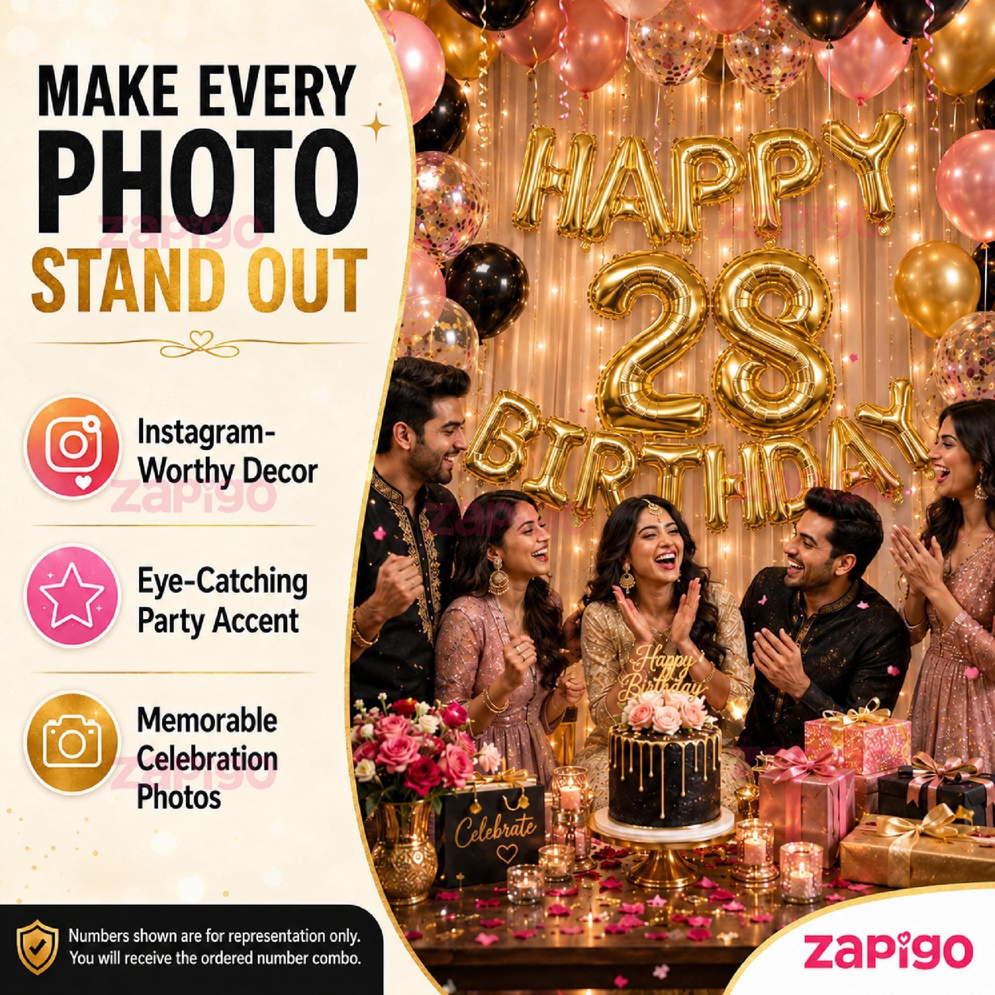 Balloonistics Gold 40-Inch Foil Number 1 Balloon - Fill with Helium or Air for 1st Birthday, Anniversary, New Year Party Decoration, Photo Booth Backdrop, Cake Table Decor thumbnail 8
