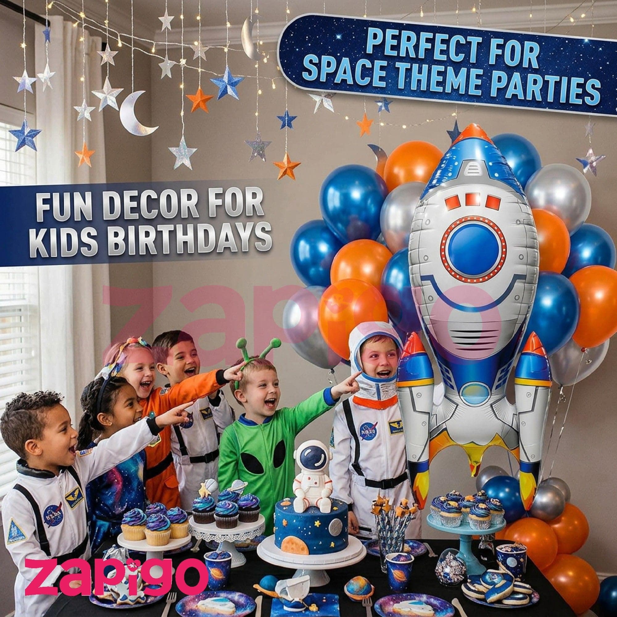Balloonistics Rocket Selfstand Large Foil Balloon thumbnail 4