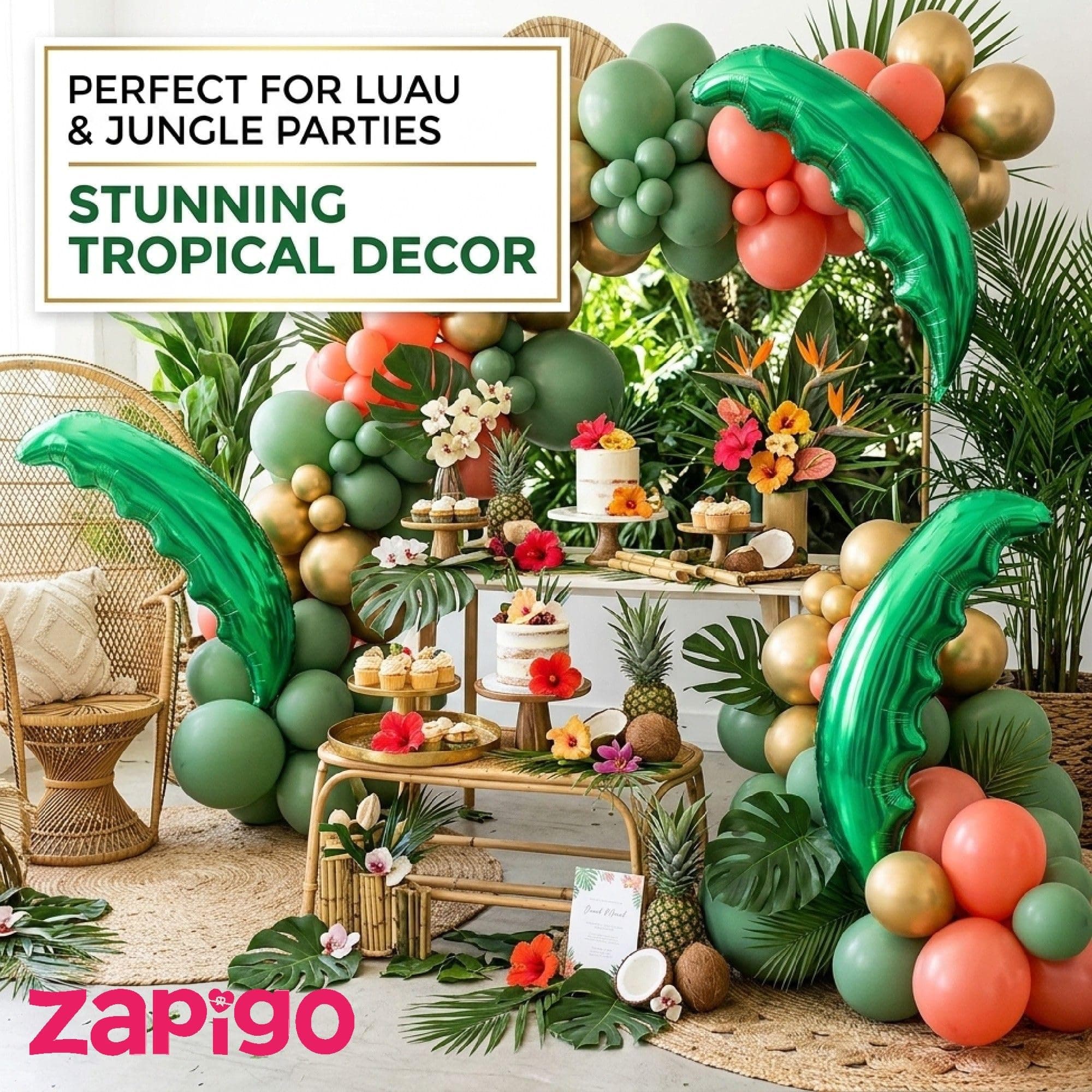 Balloonistics Large Palm Leaf Foil Balloon Pack Of 1 thumbnail 3