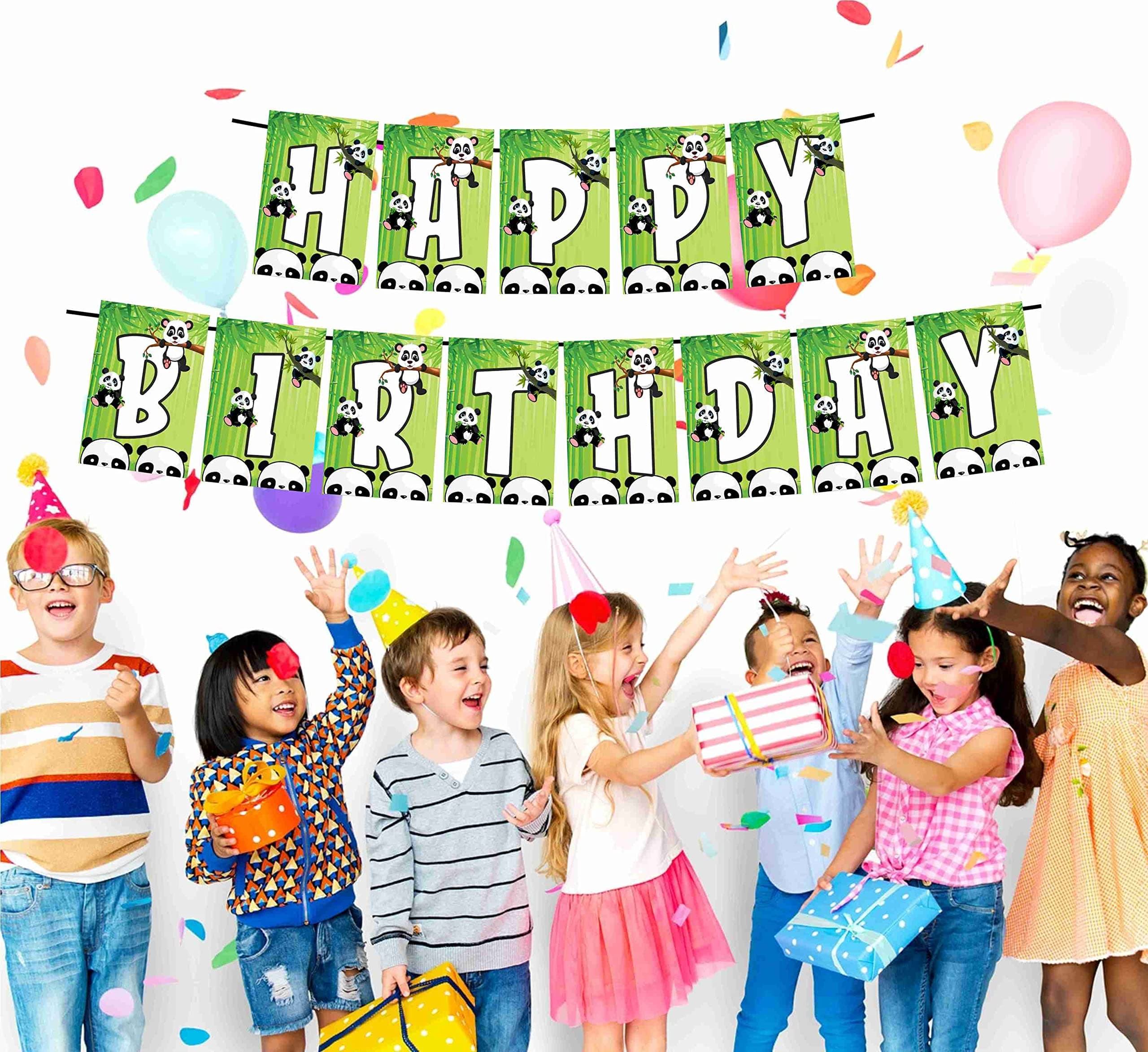 Balloonistics Panda Happy Birthday Celebration Banner Bunting Flags 2.5 M thumbnail 3