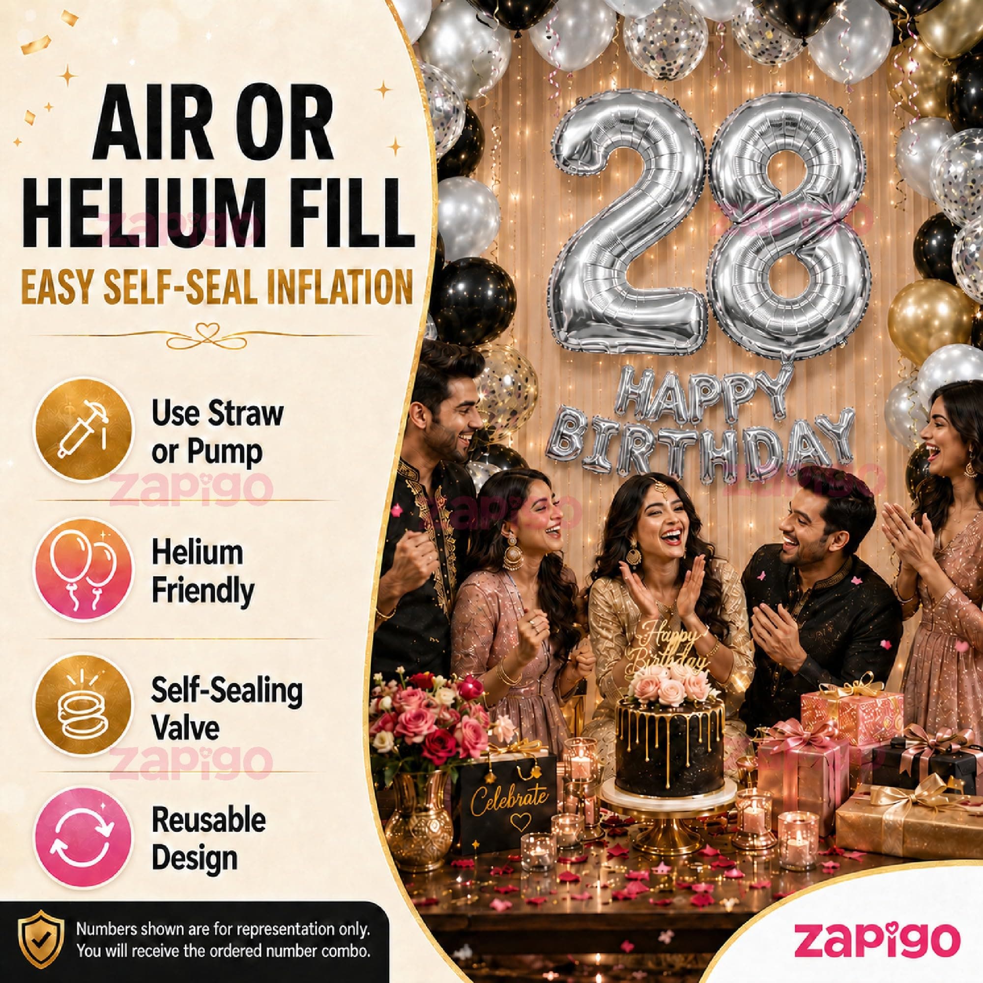 Balloonistics Silver 40-Inch Foil Number 15 Balloon - Helium or Air Fill for 15th Birthday, Anniversary Party Decoration, Photo Booth Backdrop, Cake Table Decor thumbnail 8
