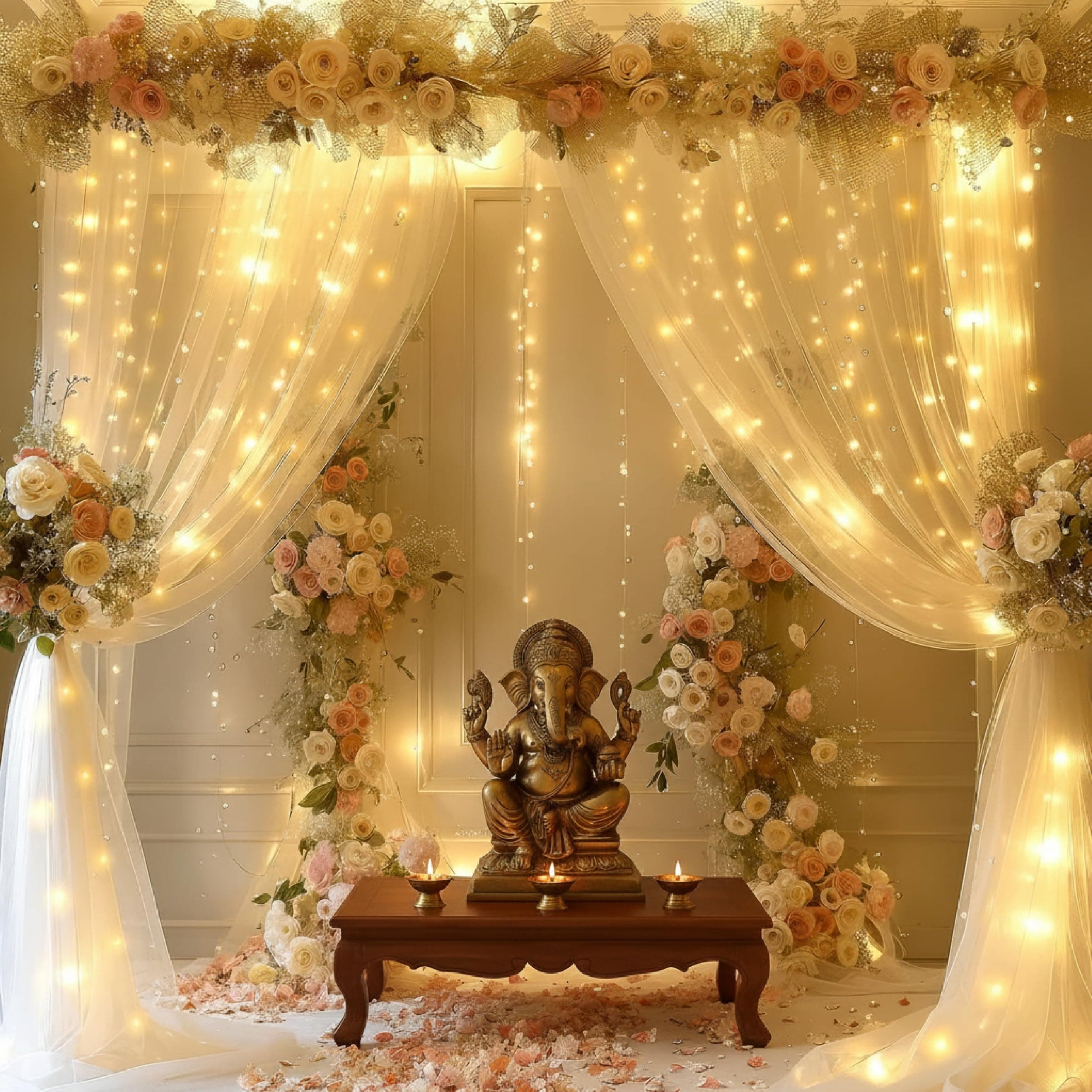 Balloonistics White Net Backdrop Decoration Kit – 4 Pcs Set with 2 Large Net Curtains & Ribbon – Premium Backdrop for Birthdays, Anniversaries & Weddings thumbnail 8