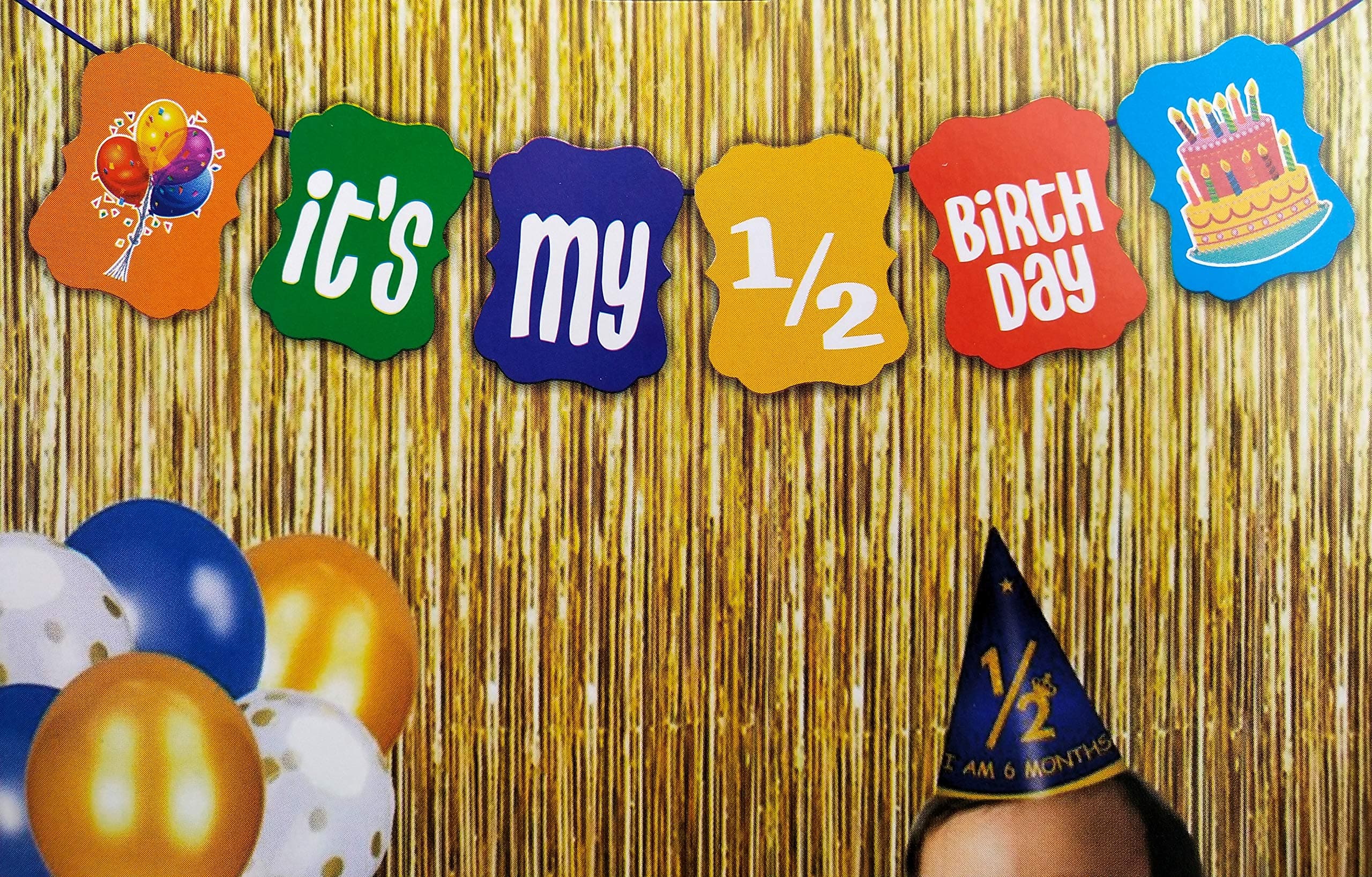 Its My Half Birthday Card Board Banner for 6 months Celebration and Decor thumbnail 2