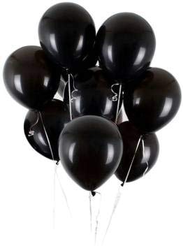 Balloonistics 10 Inch HD Metallic Shiny Balloons for Birthday Decoration, Decoration for Weddings, Engagement, Baby Shower, 1st Birthday, Anniversary, Birthday Party (Pack Of 50) (Black)