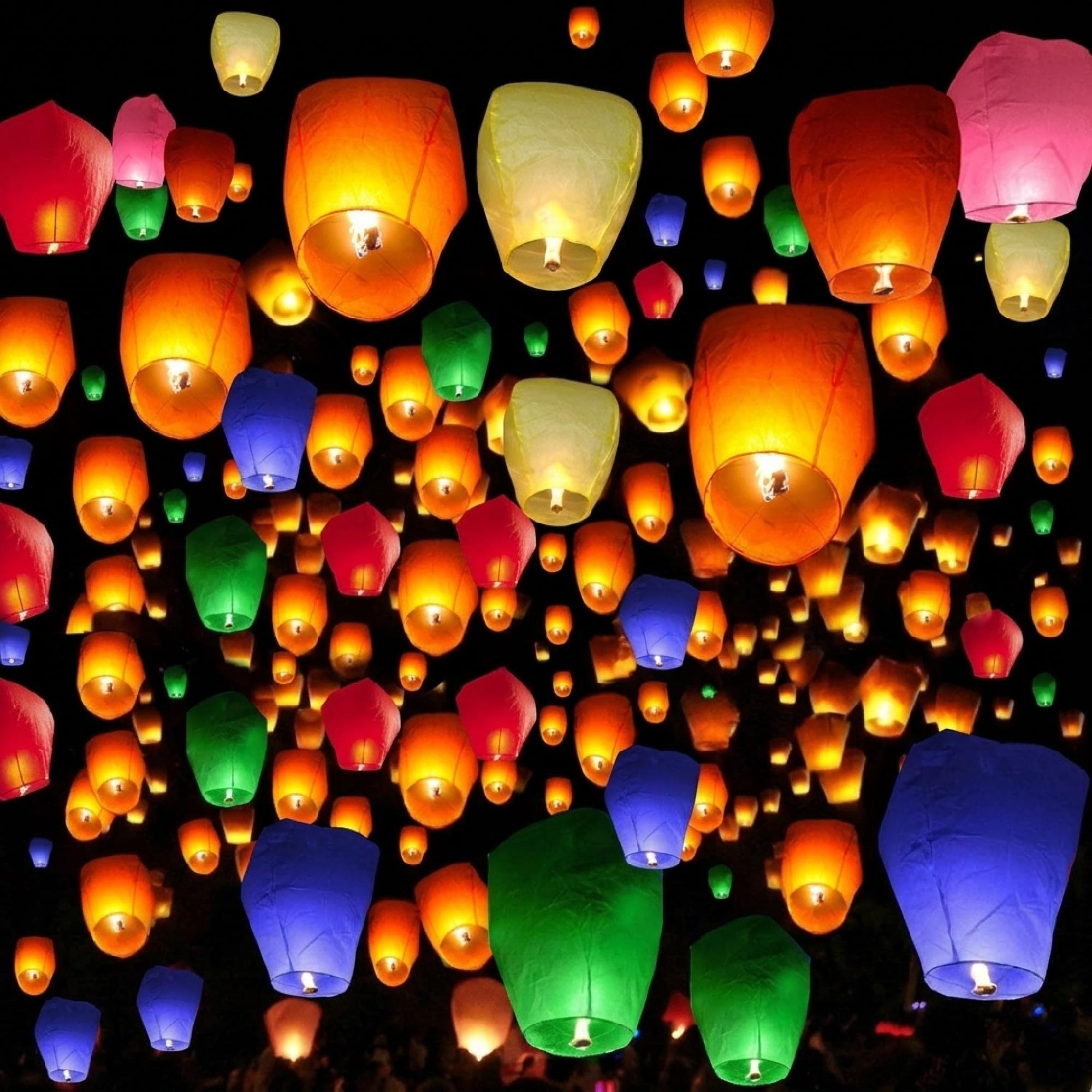 Balloonistics Sky Lantern Pack of 10 | Biodegradable Flying Paper Lanterns for Weddings, Birthday Parties, Diwali, New Year & Celebration Decor | Easy Release Wish Lanterns for Outdoor Events