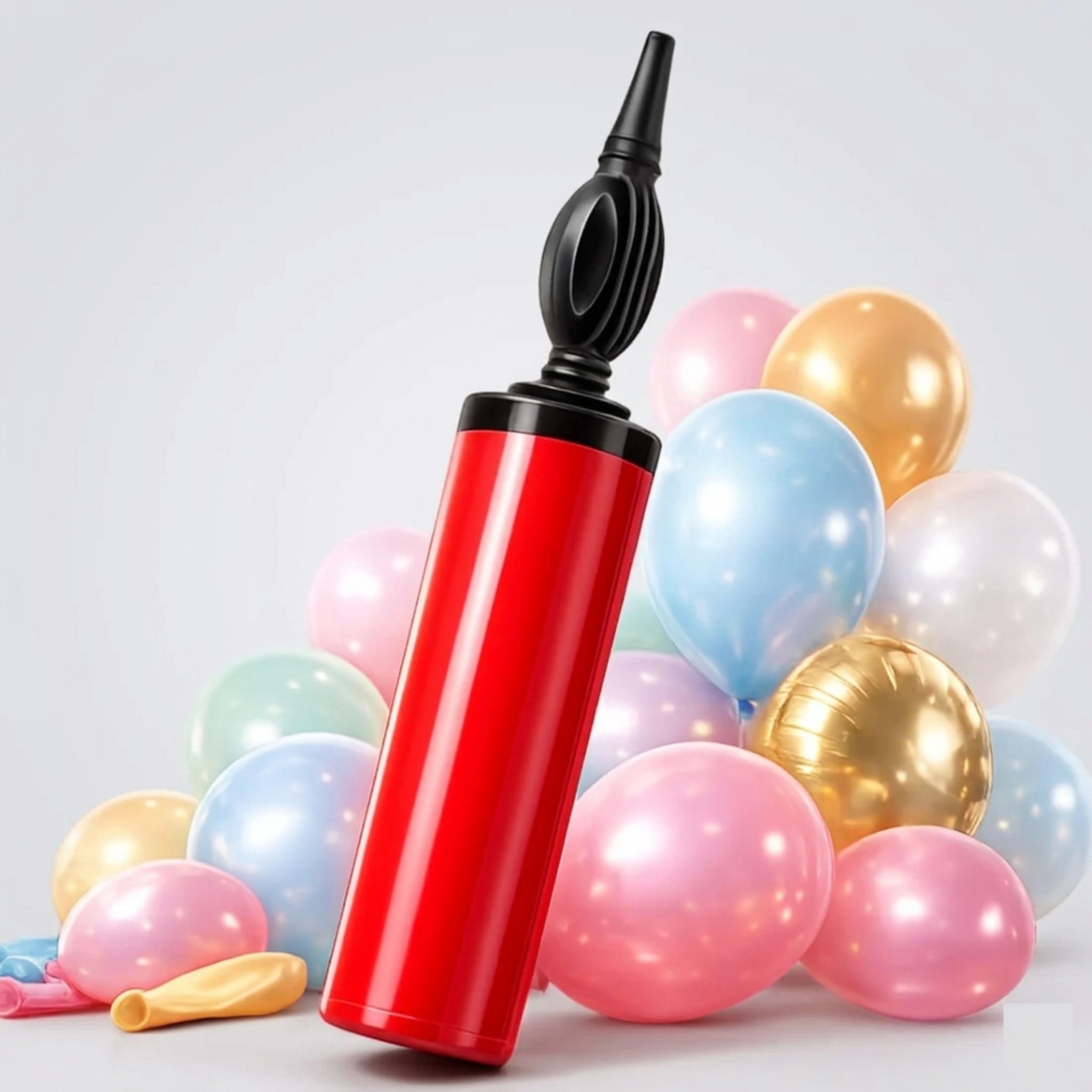 Balloonistics Balloon Kit - Manual Air Pump + 25 Balloons, Party Decoration Set for Birthdays, Anniversaries, Baby Showers, Festive Celebrations, Photo Booth Backdrop, Cake Table Decor, Easy Inflation
