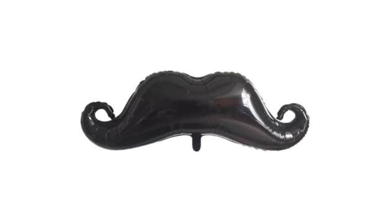 Balloonistics Black Moustache Foil Balloon – Novelty Party Balloon for Little Man & Themed Celebrations