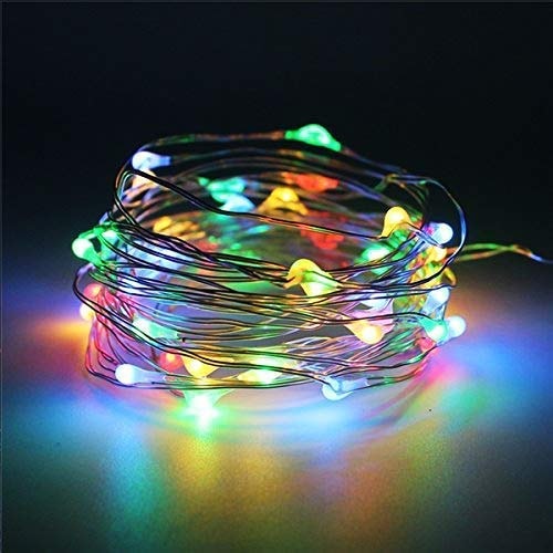 Balloonistics Battery Powered Copper Wire LED String Lights – 3M Fairy Lights for Bedroom, Diwali, Christmas & Party Decoration (Multicolour, Pack of 1)