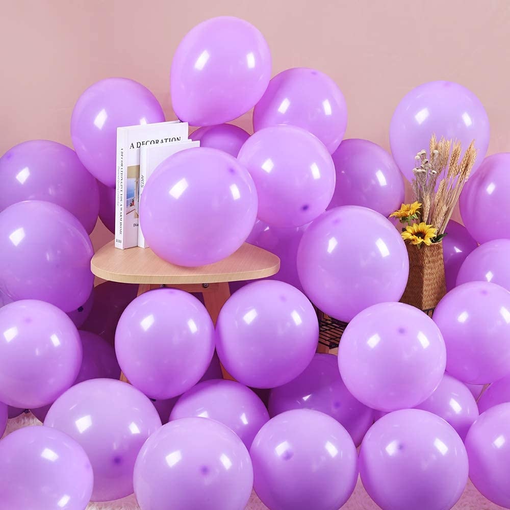 Balloonistics 10 Inch (Pack Of 50) Balloons for Birthday Decoration, Decoration for Weddings, Engagement, Baby Shower, 1st Birthday, Anniversary Party, Birthday Party supplies (Lavender)